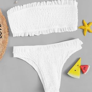 Smocked Bandeau Bikini